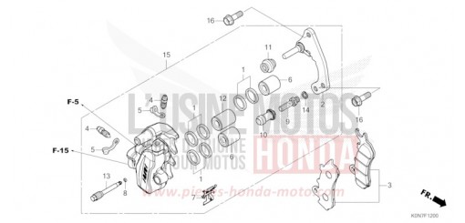 ETRIER DE FREIN AVANT CBF125MM de 2021